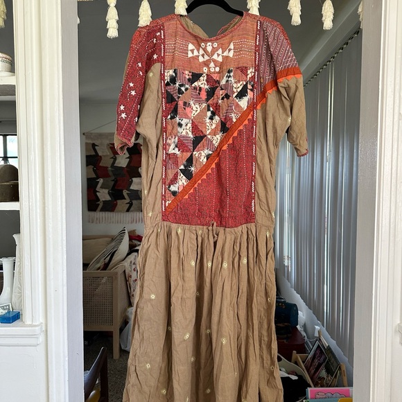 BOHEMIAN PATCHWORK DRESS - Picture 1 of 5
